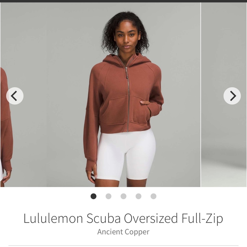 Rare Lululemon Scuba Oversized Full Zip Jacket ANCIENT COPPER Sz XS/S